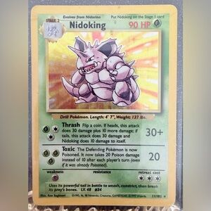 Nidoking Pokémon Trading Card